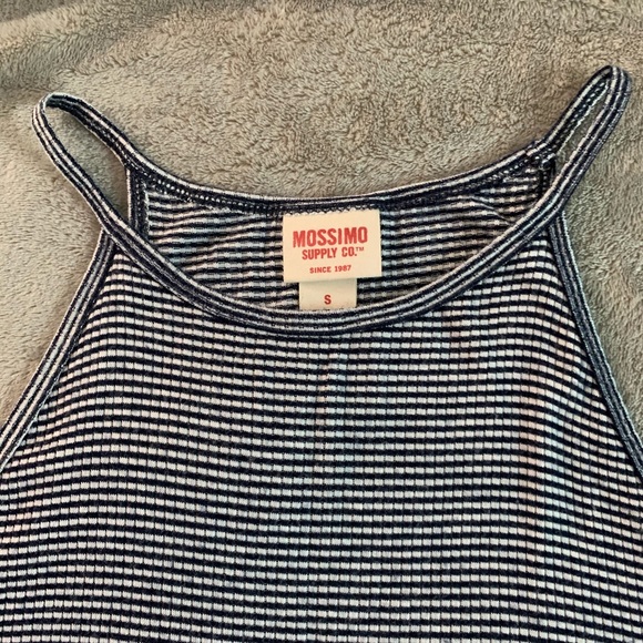 Navy Striped Ruffle Tank Top - Picture 4 of 4